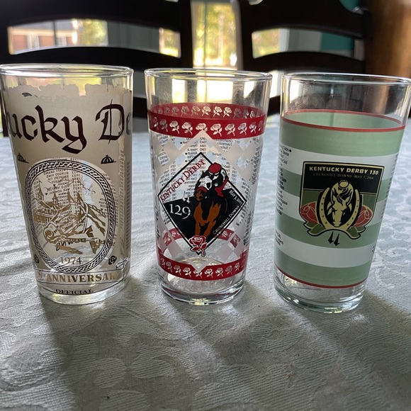 kentucky derby Kitchen 3 Kentucky Derby Glasses Poshmark